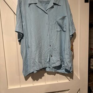 Sky Blue Men's Casual Button Down Shirt